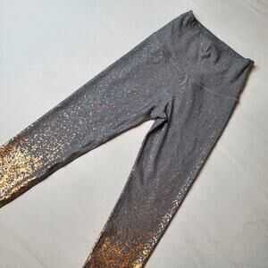 Beyond Yoga Women's Size S Alloy Ombre Speckled Midi Leggings Gray